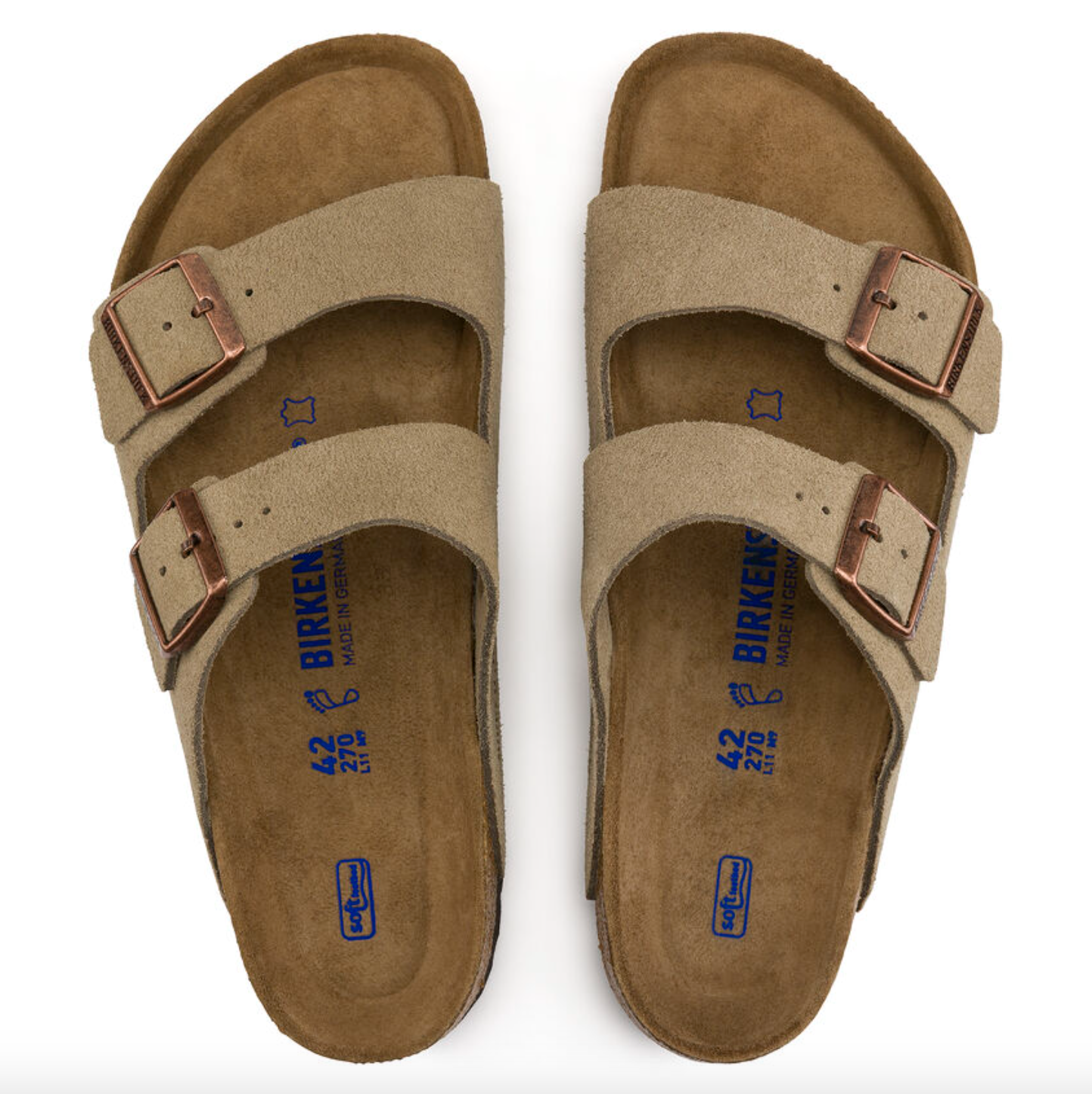 Birkenstock- Arizona Soft Footbed Taupe Suede