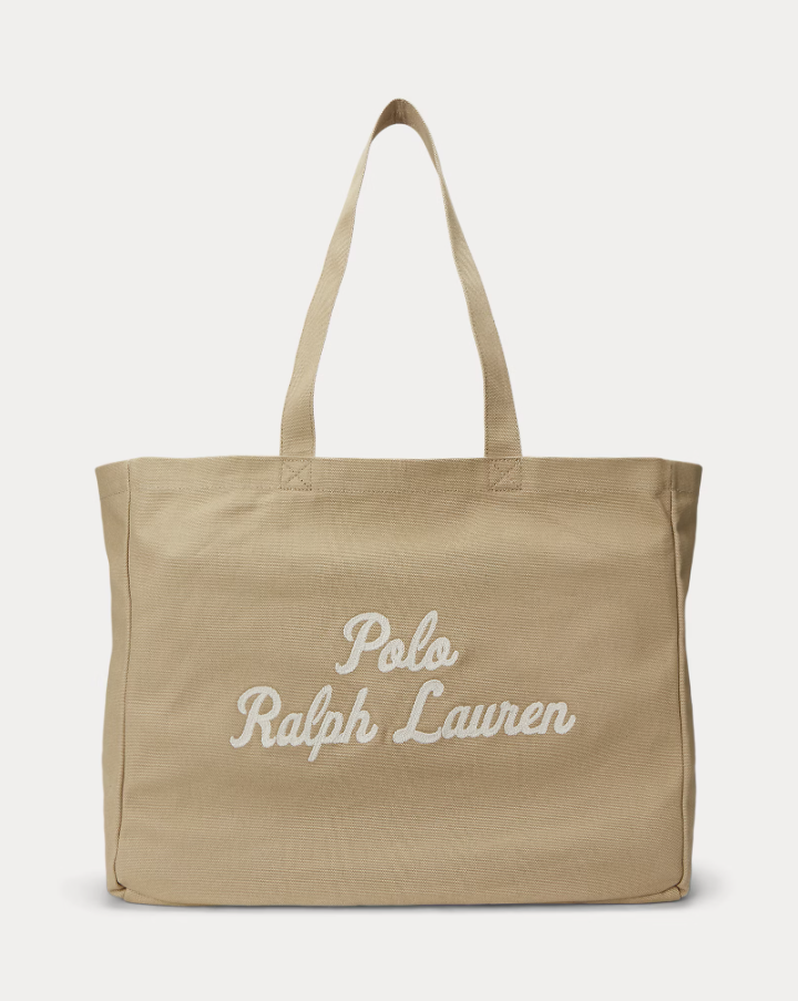 Polo Ralph Lauren - Embroidered Canvas Tote in Tan