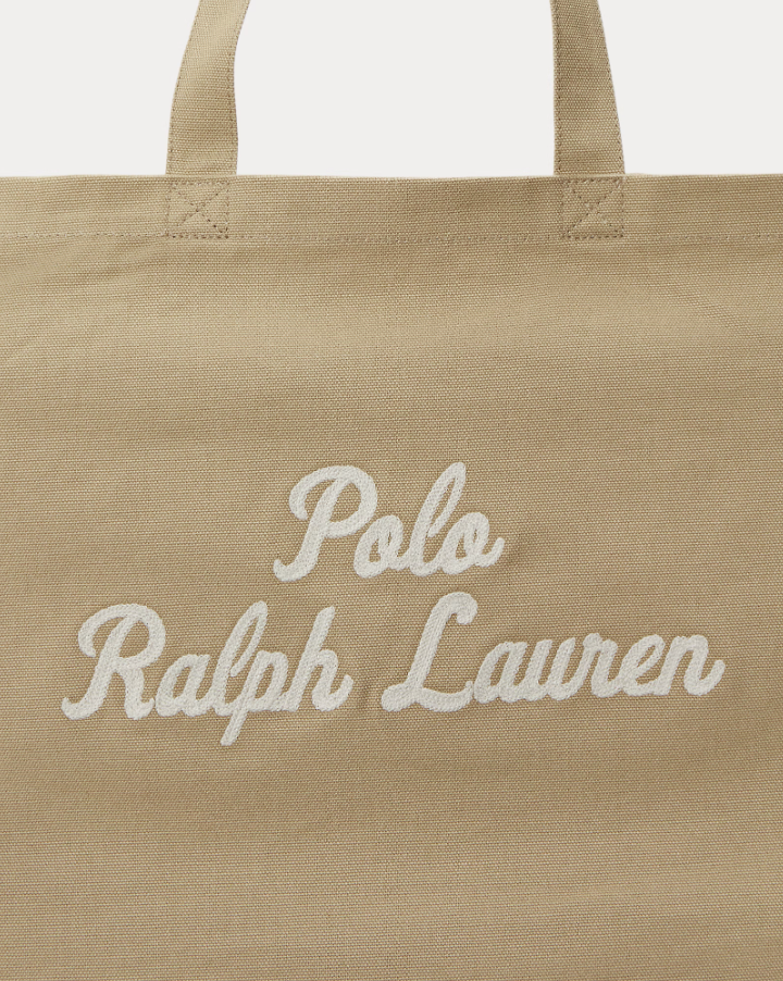 Polo Ralph Lauren - Embroidered Canvas Tote in Tan