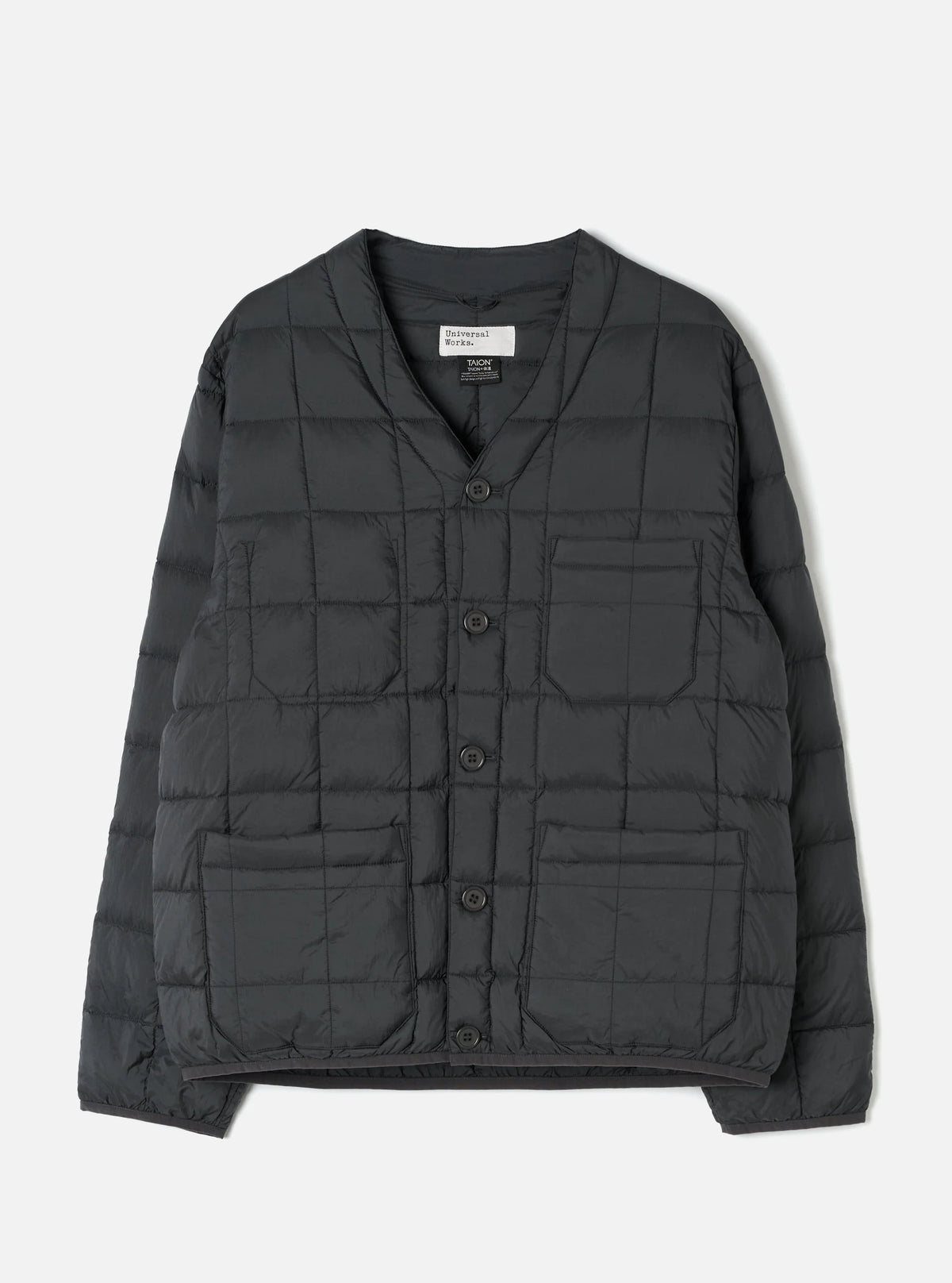Universal Works - Down Cardigan in Charcoal