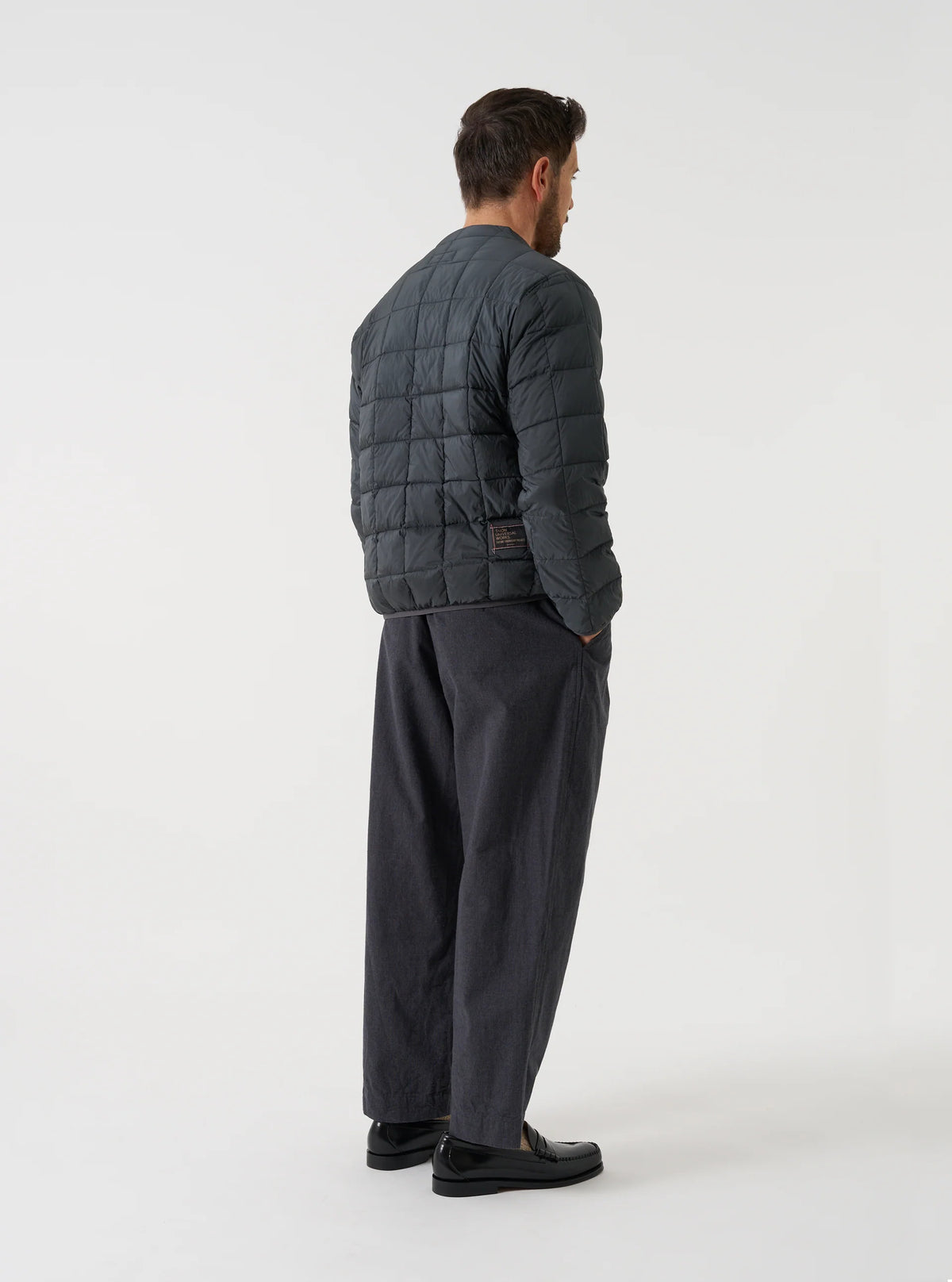 Universal Works - Down Cardigan in Charcoal