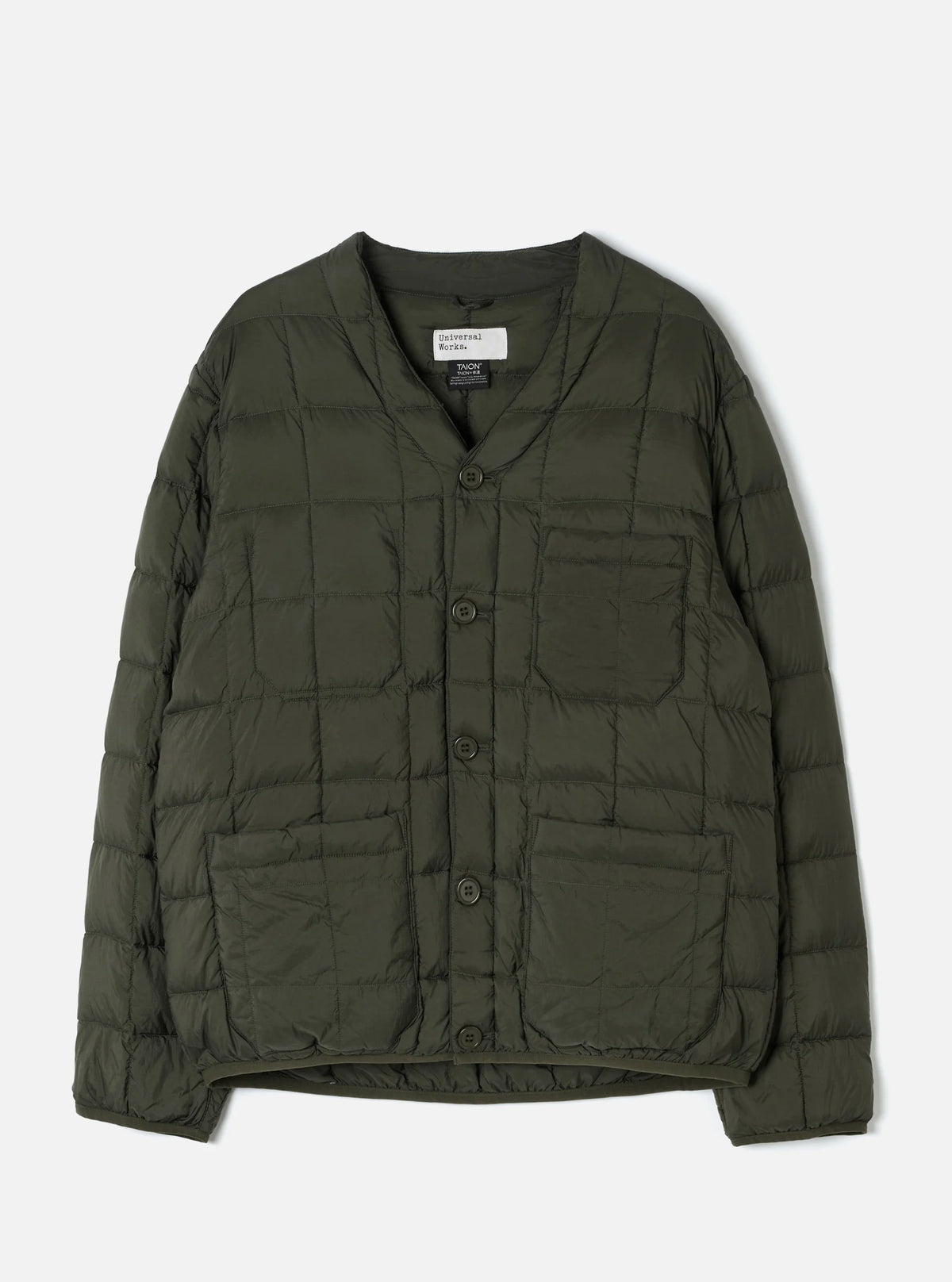 Universal Works - Down Cardigan in Olive