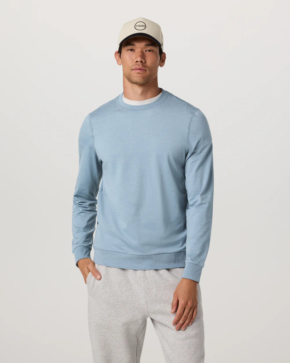 Vuori - Ponto Performance Crew in Flint Heather