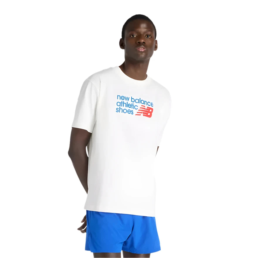 New Balance - Premium Relaxed Chest Logo Tee in White