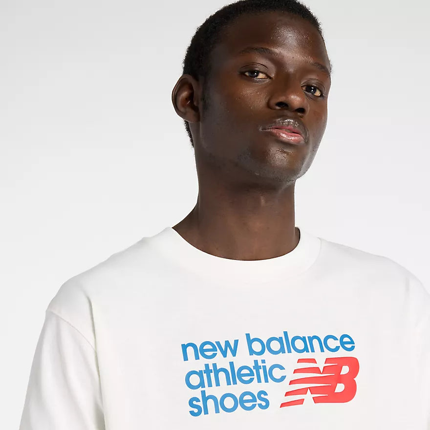 New Balance - Premium Relaxed Chest Logo Tee in White