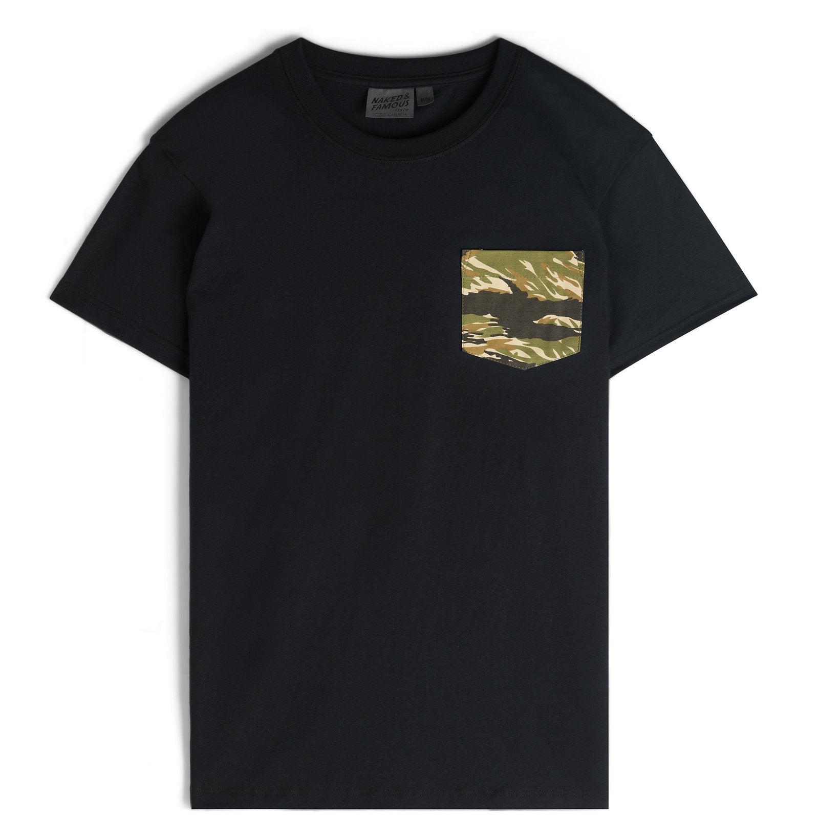 Naked& Famous- Pocket Tee Tiger Camo