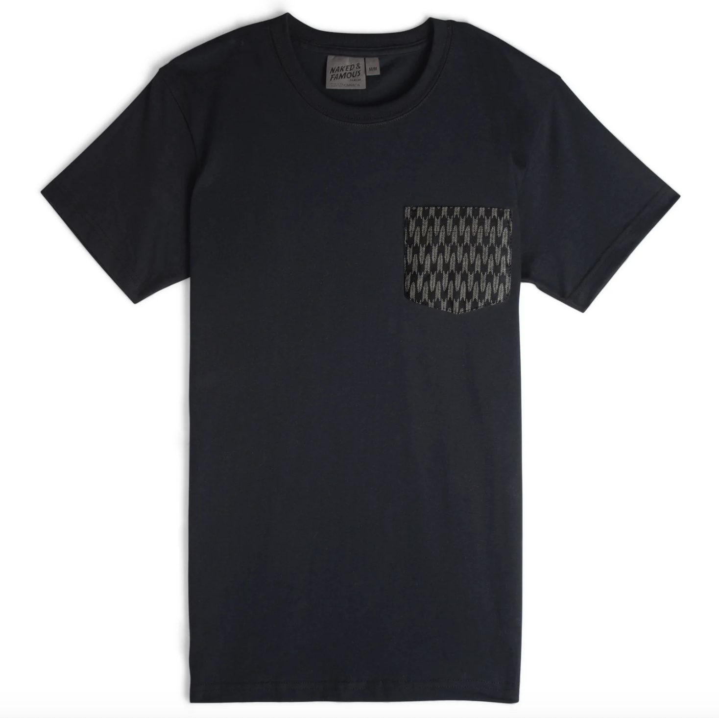 Naked & Famous Pocket Tee Kimono Arrows Black 