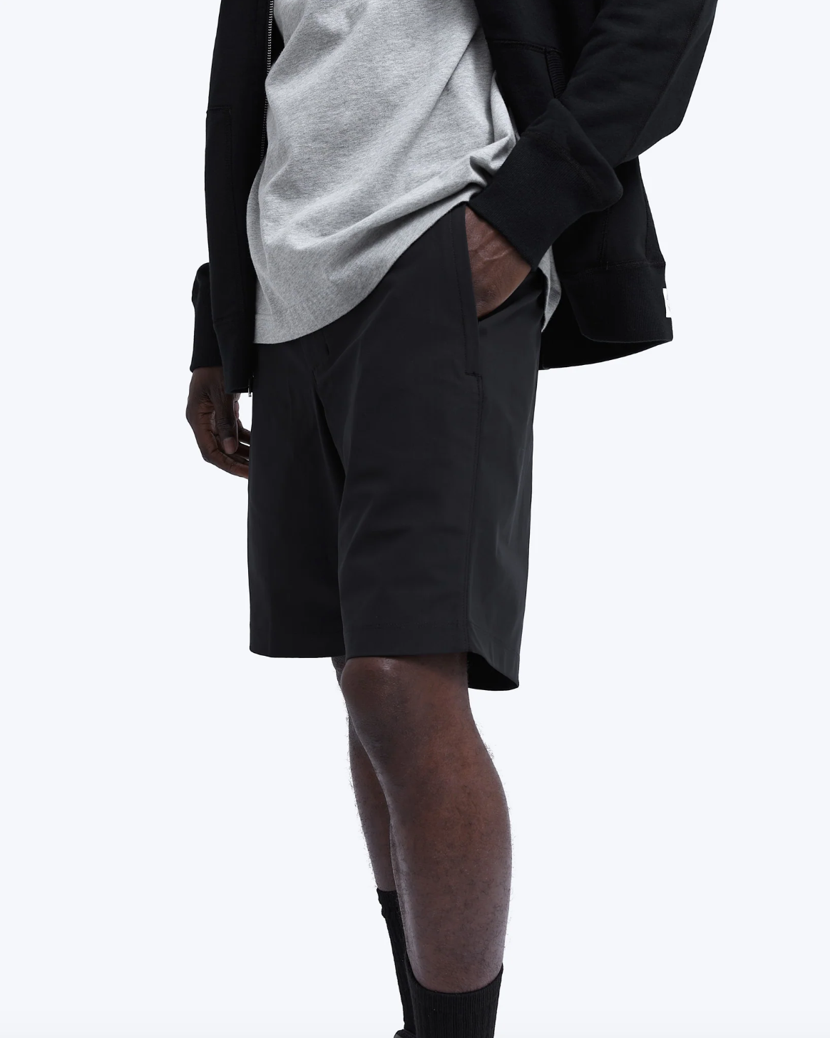 Reigning Champ- Knit Coach's Short- PrimeFlex Black